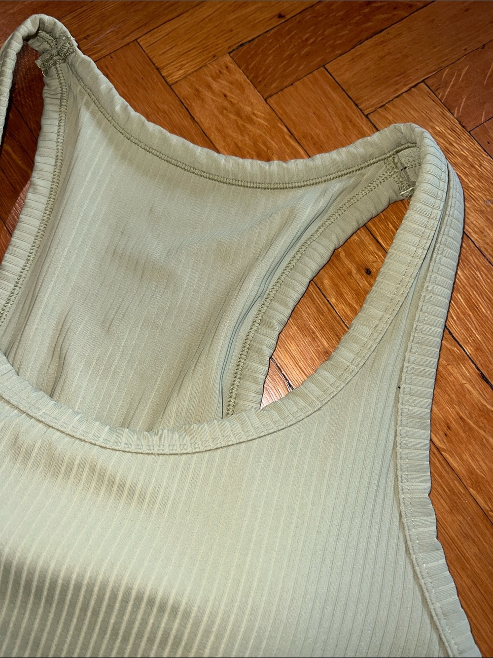Light Green All In Motion Ribbed Tank - Picture 3 of 7